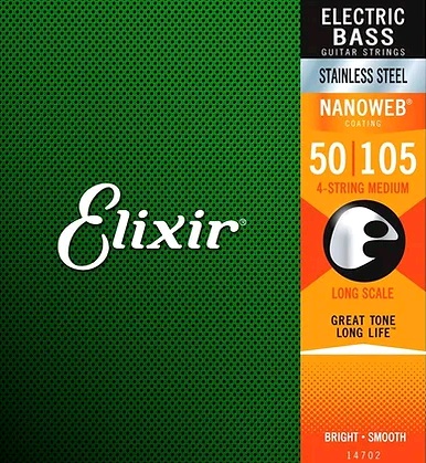 Elixir 50/105 Medium Stainless Steel 14702 Long Scale