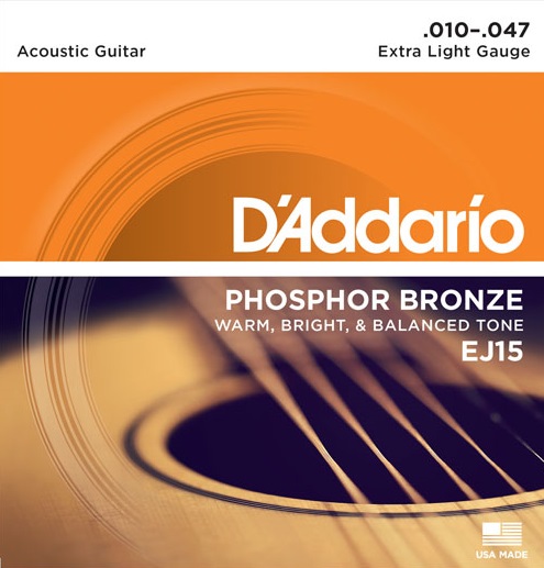 DAddario EJ15 Extra Light 10/47 Phosphor Bronze