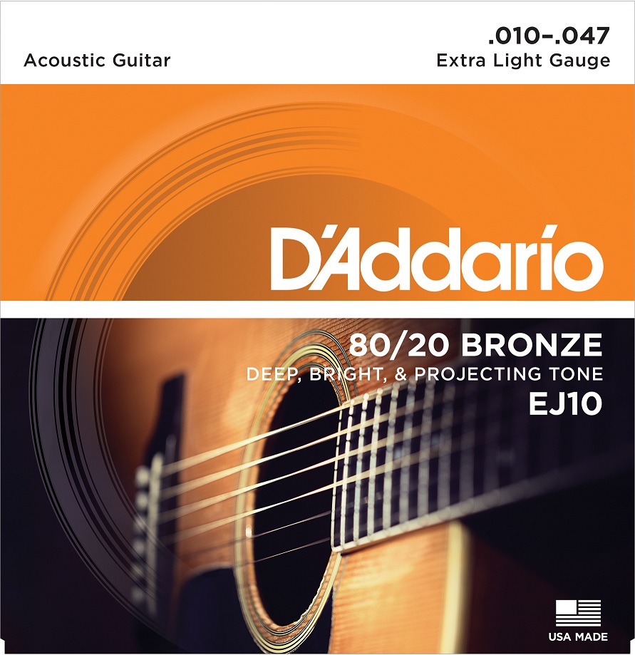 Daddario EJ10 Extra Light 10/47 Bronze