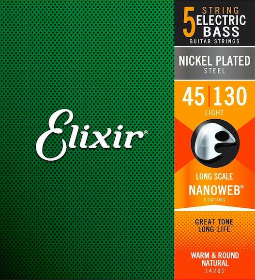 Elixir 45/130 5 Cordas Light Nickel Plated Steel 14202 Long Scale