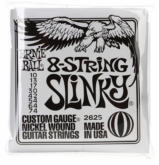 Ernie Ball 2625 Slinky 8 Cordas 10/74