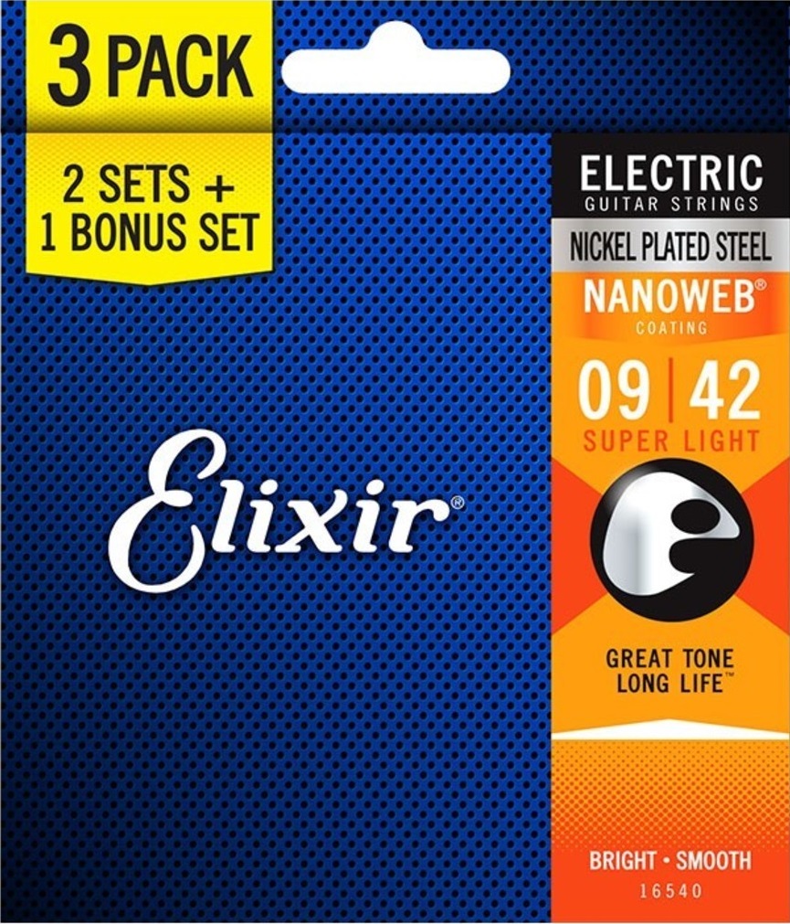 Elixir Nanoweb 9/42 Super Light 2+1 Oferta 16540