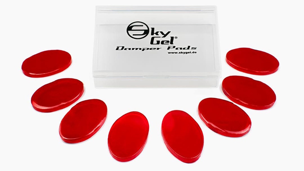 SkyGel Gel Damper Pads Volcano Red