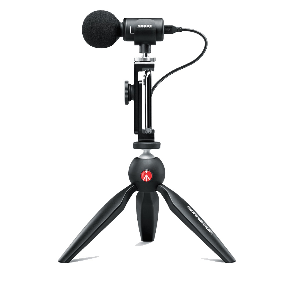 Shure MV88+ Video Kit com Tripé Manfrotto