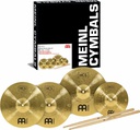 Meinl HCS Kit 13" HiHat, 14"CR, 10" SP com Baquetas
