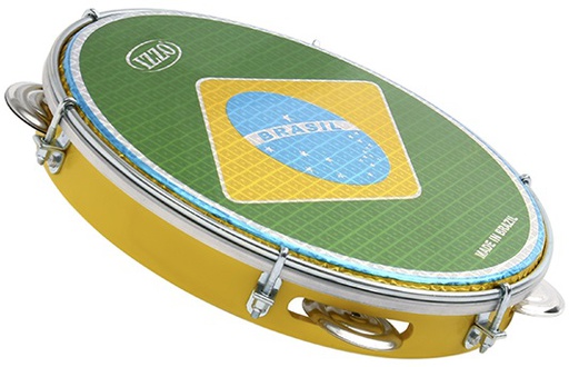 [A/010026] Izzo 3438 Pandeiro ABS 10" Brasil, Amarelo