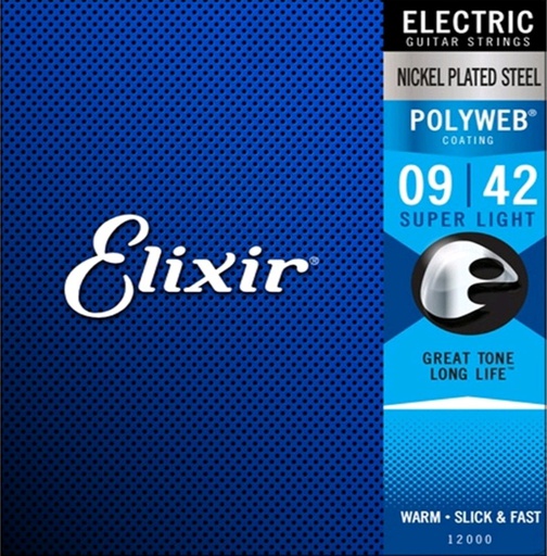 [A/012745] Elixir Polyweb 9/42 Super Light 12000