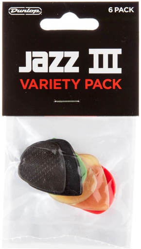 [A/002054] Dunlop PVP103 Guitar Pick Jazz III Variety Pack
