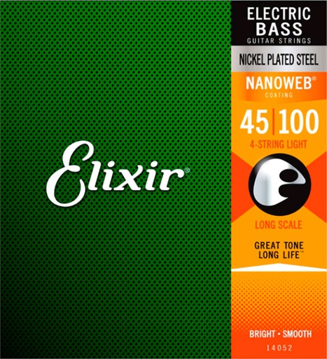 [A/002328] Elixir 45/100 Light Nickel Plated Steel 14052 Long Scale