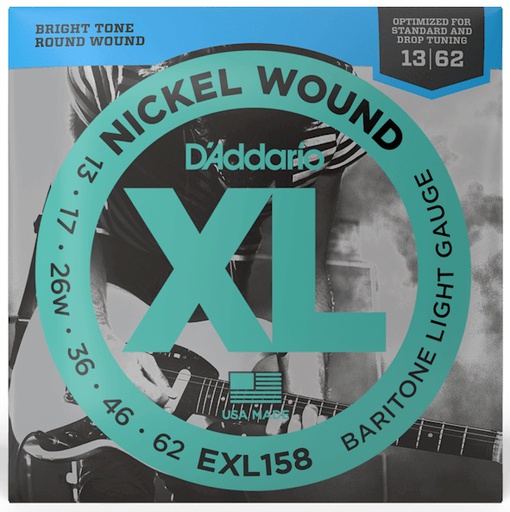 [A/001609] Daddario EXL158 Baritone Light 12/62 Nickel Wound
