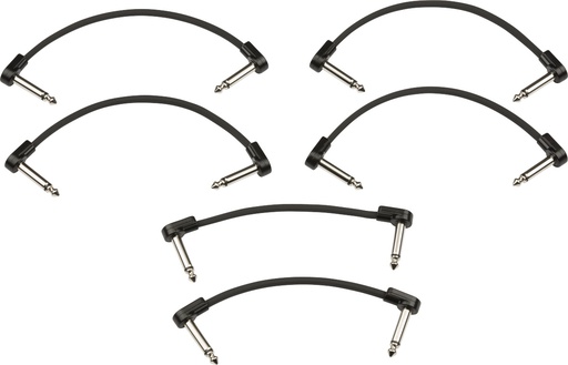 [A/002647] Fender Blockchain Patch Cable Kit Black Extra Small - 6 Cabos