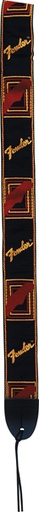 [A/002517] Fender 2" Monogrammed Strap Black/Yellow/Red