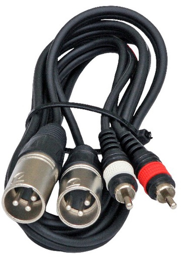 [A/003902] Hilec 2-0445, 2x RCA + 2x 3pin XLR m, 1,5m