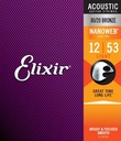 Elixir Nanoweb 11/52 Custom Light Bronze 11027