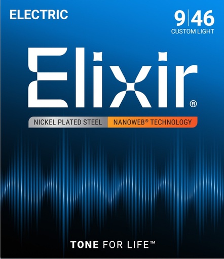 [A/002319] Elixir Nanoweb 9/46 Custom Light 12027