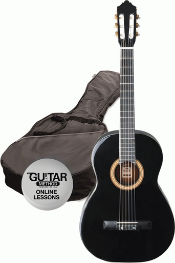 [A/000510] Ashton SPCG44 Black, guitarra clássica 4/4