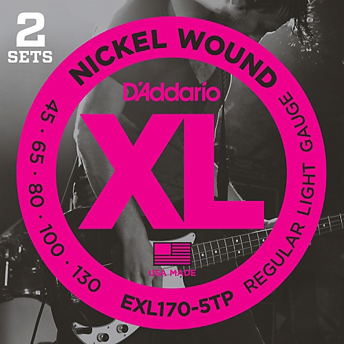 [A/001618] Daddario EXL170-5TP Light Long Scale 45/130 Nickel Wound