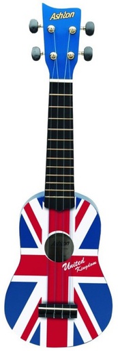 [A/000516] Ashton UKE100 Union Jack com saco Ukulele Soprano