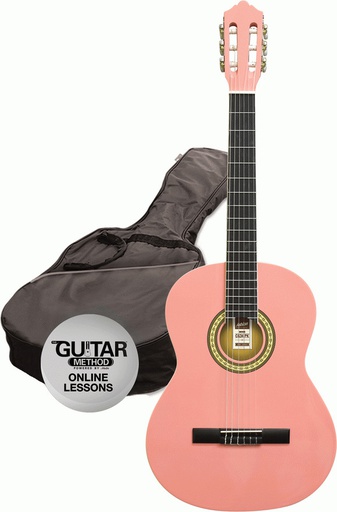 [A/000511] Ashton SPCG44 Pink, guitarra clássica 4/4