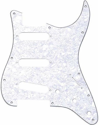 [A/002702] Fender Contemporary Strat Pickguard SSS White Pearl