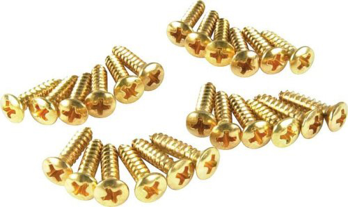 [A/002879] Fender Pickguard Screws Gold 24