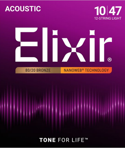 [A/002313] Elixir Nanoweb 10/47 Light 12 Cordas Bronze 11152