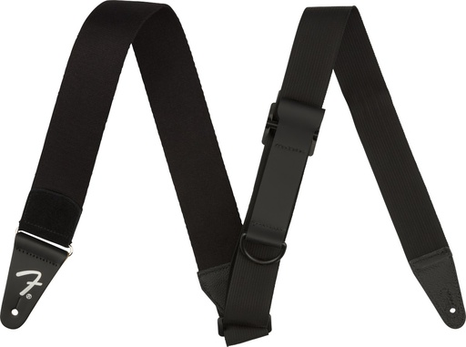 [A/002907] Fender Right Height Rayon Strap, Black, 2"