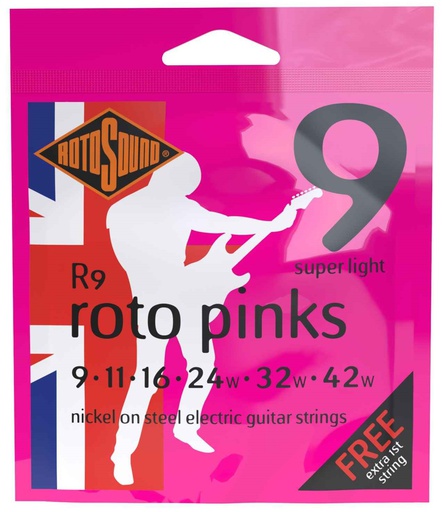 [A/005934] Rotosound R9 Roto Pinks Super Light