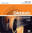 Daddario EJ10 Extra Light 10/47 Bronze