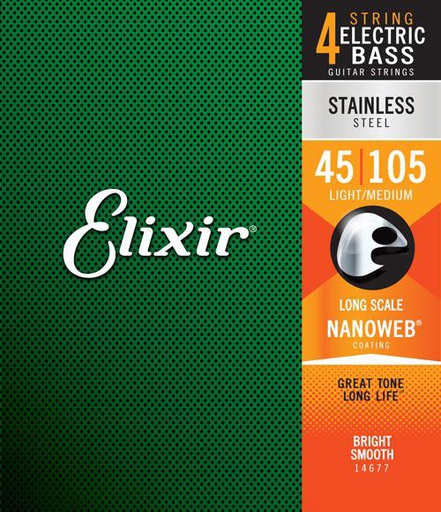 [A/002340] Elixir 45/130 5 Cordas Light Stainless Steel 14777 Long Scale