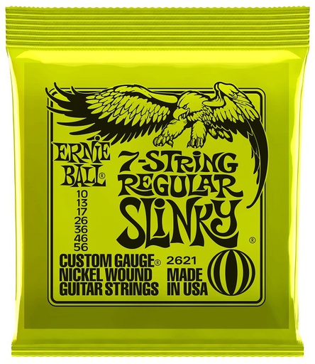 [A/002381] Ernie Ball 2621 Regular Slinky 7 Cordas 10/56