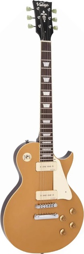 [A/006852] Vintage V100 ReIssued Electric Guitar Gold Top