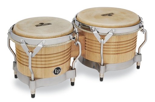 [A/004382] Latin Percussion Matador M201-AWC Bongos Natural/Chrome Hardware