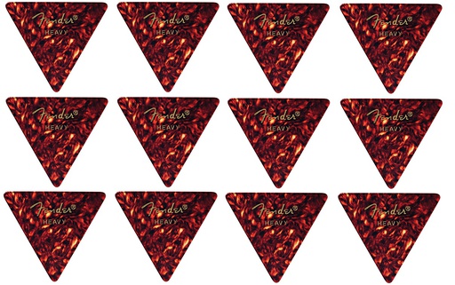 [A/007397] Fender 355 Shape Classic Picks Heavy, Tortoise Shell, 12un.