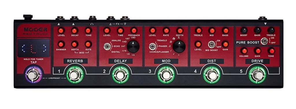 Pedal de Efeitos Mooer Red Truck - Pedal Multi-efeitos