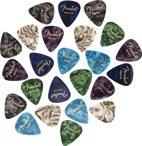 [A/002867] Fender 351 Shape Premium Picks 24un Pack, Multi-Color