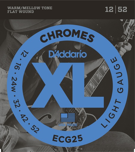 [A/001542] Daddario ECG25 Light 12/52 Chromes